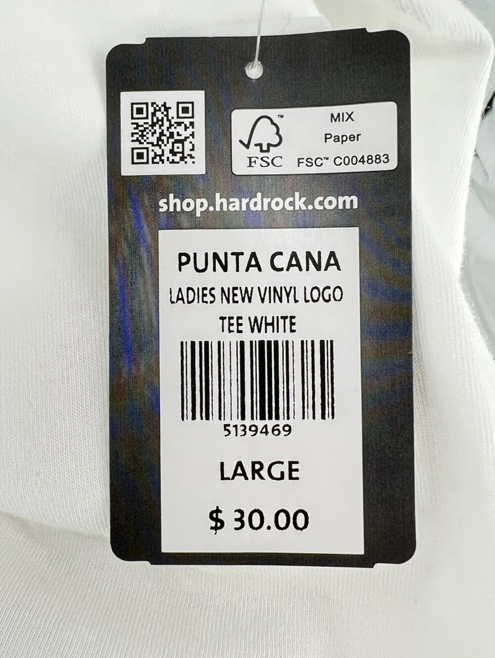 Hard Rock Cafe Punta Cana Size L T-shirt Women's (1-25)